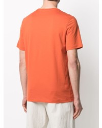 orange bedrucktes T-Shirt mit einem Rundhalsausschnitt von Salvatore Ferragamo