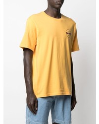 orange bedrucktes T-Shirt mit einem Rundhalsausschnitt von Levi's