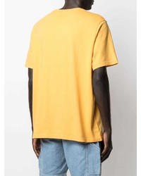 orange bedrucktes T-Shirt mit einem Rundhalsausschnitt von Levi's