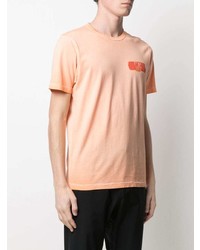 orange bedrucktes T-Shirt mit einem Rundhalsausschnitt von C.P. Company