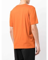 orange bedrucktes T-Shirt mit einem Rundhalsausschnitt von BOSS