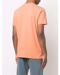 orange bedrucktes T-Shirt mit einem Rundhalsausschnitt von Diesel