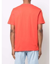 orange bedrucktes T-Shirt mit einem Rundhalsausschnitt von MSGM