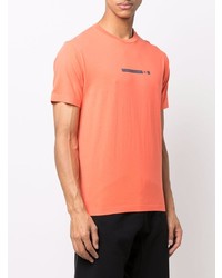 orange bedrucktes T-Shirt mit einem Rundhalsausschnitt von Stone Island