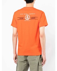 orange bedrucktes T-Shirt mit einem Rundhalsausschnitt von Izzue