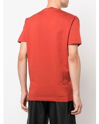 orange bedrucktes T-Shirt mit einem Rundhalsausschnitt von DSQUARED2