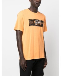 orange bedrucktes T-Shirt mit einem Rundhalsausschnitt von Ksubi