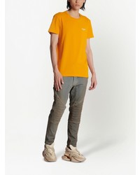 orange bedrucktes T-Shirt mit einem Rundhalsausschnitt von Balmain