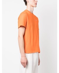 orange bedrucktes T-Shirt mit einem Rundhalsausschnitt von Coperni