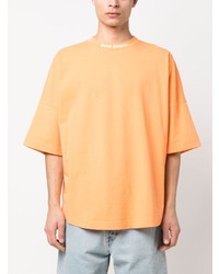 orange bedrucktes T-Shirt mit einem Rundhalsausschnitt von Palm Angels