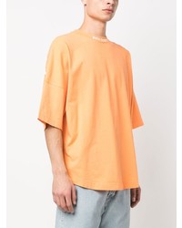 orange bedrucktes T-Shirt mit einem Rundhalsausschnitt von Palm Angels