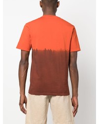 orange bedrucktes T-Shirt mit einem Rundhalsausschnitt von C.P. Company