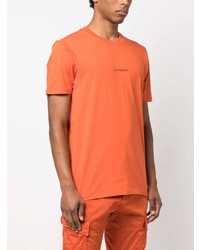 orange bedrucktes T-Shirt mit einem Rundhalsausschnitt von C.P. Company