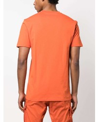 orange bedrucktes T-Shirt mit einem Rundhalsausschnitt von C.P. Company