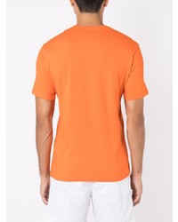 orange bedrucktes T-Shirt mit einem Rundhalsausschnitt von Armani Exchange