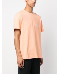 orange bedrucktes T-Shirt mit einem Rundhalsausschnitt von MSGM