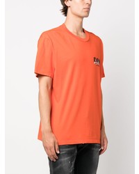 orange bedrucktes T-Shirt mit einem Rundhalsausschnitt von Amiri