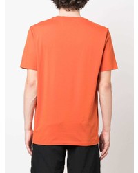 orange bedrucktes T-Shirt mit einem Rundhalsausschnitt von C.P. Company