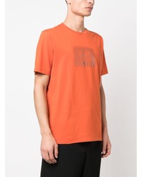 orange bedrucktes T-Shirt mit einem Rundhalsausschnitt von C.P. Company