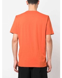 orange bedrucktes T-Shirt mit einem Rundhalsausschnitt von C.P. Company