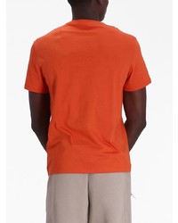 orange bedrucktes T-Shirt mit einem Rundhalsausschnitt von Armani Exchange