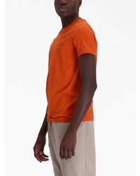 orange bedrucktes T-Shirt mit einem Rundhalsausschnitt von Armani Exchange