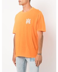 orange bedrucktes T-Shirt mit einem Rundhalsausschnitt von Amiri