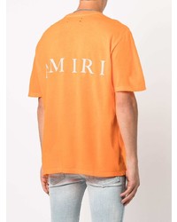 orange bedrucktes T-Shirt mit einem Rundhalsausschnitt von Amiri