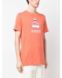 orange bedrucktes T-Shirt mit einem Rundhalsausschnitt von Isabel Marant