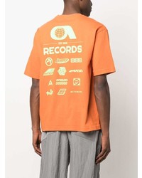 orange bedrucktes T-Shirt mit einem Rundhalsausschnitt von Ambush