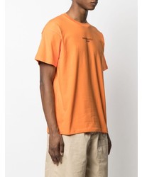 orange bedrucktes T-Shirt mit einem Rundhalsausschnitt von Carhartt WIP