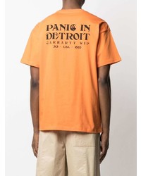 orange bedrucktes T-Shirt mit einem Rundhalsausschnitt von Carhartt WIP