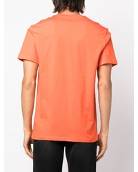 orange bedrucktes T-Shirt mit einem Rundhalsausschnitt von Moschino