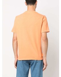 orange bedrucktes T-Shirt mit einem Rundhalsausschnitt von AUTRY