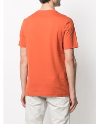 orange bedrucktes T-Shirt mit einem Rundhalsausschnitt von Salvatore Ferragamo