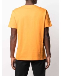 orange bedrucktes T-Shirt mit einem Rundhalsausschnitt von Moschino