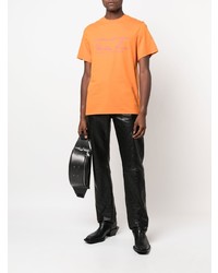 orange bedrucktes T-Shirt mit einem Rundhalsausschnitt von Martine Rose