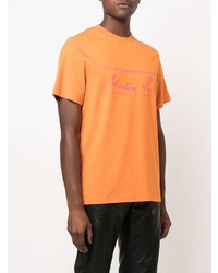 orange bedrucktes T-Shirt mit einem Rundhalsausschnitt von Martine Rose