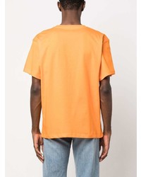 orange bedrucktes T-Shirt mit einem Rundhalsausschnitt von PACCBET