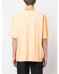 orange bedrucktes T-Shirt mit einem Rundhalsausschnitt von Stone Island