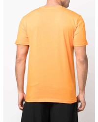 orange bedrucktes T-Shirt mit einem Rundhalsausschnitt von Moschino