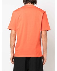 orange bedrucktes T-Shirt mit einem Rundhalsausschnitt von Moschino