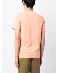 orange bedrucktes T-Shirt mit einem Rundhalsausschnitt von BOSS