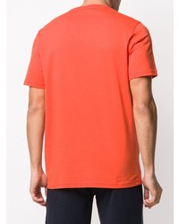 orange bedrucktes T-Shirt mit einem Rundhalsausschnitt von PS Paul Smith