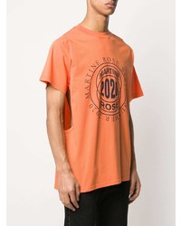 orange bedrucktes T-Shirt mit einem Rundhalsausschnitt von Martine Rose