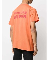 orange bedrucktes T-Shirt mit einem Rundhalsausschnitt von Martine Rose