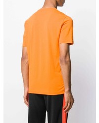 orange bedrucktes T-Shirt mit einem Rundhalsausschnitt von Love Moschino