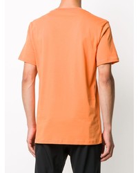 orange bedrucktes T-Shirt mit einem Rundhalsausschnitt von Moschino