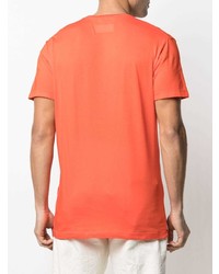 orange bedrucktes T-Shirt mit einem Rundhalsausschnitt von DSQUARED2