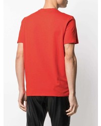 orange bedrucktes T-Shirt mit einem Rundhalsausschnitt von Just Cavalli